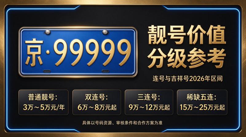 闲置车牌指标价格明细表及流程展示